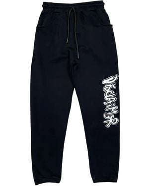 DISCLAIMER Jogginghose mit Logo-Print - Blau