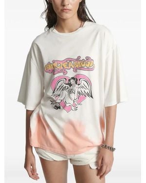 One Teaspoon Kobe Graphic-Print T-Shirt - Natural