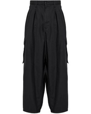 Yohji Yamamoto Pleated Cargo Pants - Black