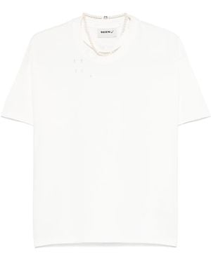 SEEN USERS T-Shirt Pearls Disruption - Bianco