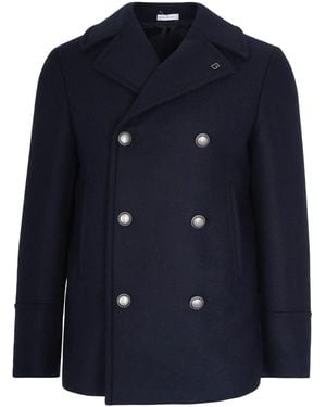 BRERAS Milano Doppelreihiger Mantel - Blau