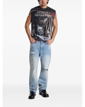 REPRESENT 247 X Avenged Sevenfold City Of Evil Graphic-Print Tank Top - Blue
