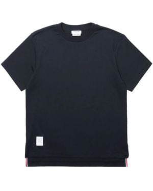 Thom Browne Logo-Patch Short-Sleeve T-Shirt - Blue