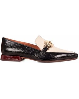 Chie Mihara Gildo Croc-Effect Leather Loafers - White