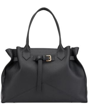 Ballantyne Kate 990 Buckle Leather Tote Bag - Black
