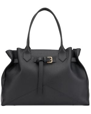 Ballantyne Kate 990 Buckle Leather Tote Bag - Black