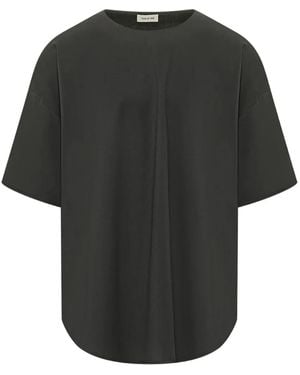 Fear Of God Relaxed-Fit Pleated T-Shirt - Black