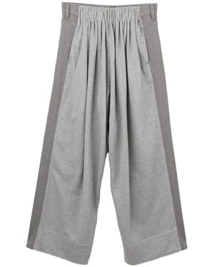 Tsumori Chisato Glitter-Effect Paneled Pants - Gray