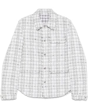 Thom Browne Giacca A Quadri - Bianco