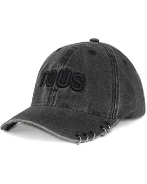 Tous Earring-Embellished Baseball Cap - Black