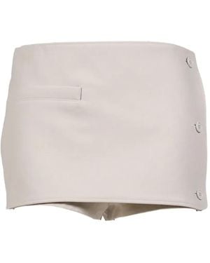 Courreges Oblique Mini Skorts - Natural