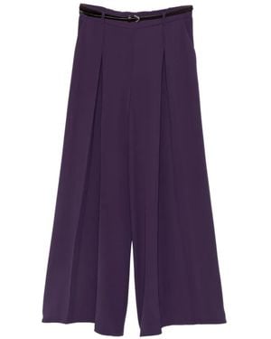 P.A.R.O.S.H. Belted Pleated Pants - Purple