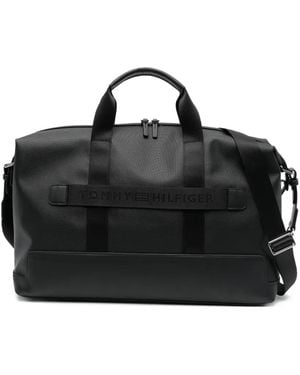 Tommy Hilfiger Valigia Con Logo - Nero