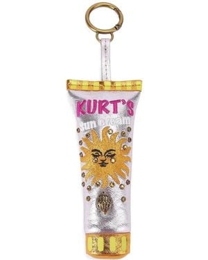 Kurt Geiger Sunscreen Metallic Keyring - White