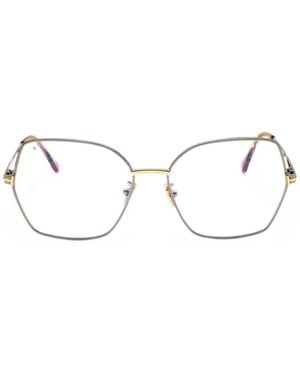 Tom Ford Geometric-Frame Glasses - Natural