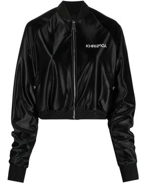 Khrisjoy Logo-Print Bomber Jacket - Black