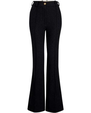 Patou Flared Tweed Trousers - Blue