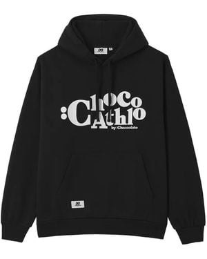 Chocoolate Logo-Embroidered Drawstring Hoodie - Black
