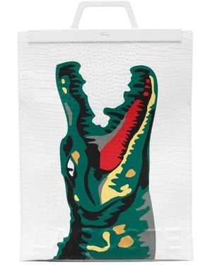 Lacoste Crocodile-Print Tote Bag - Green