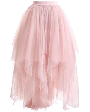 Gemy Maalouf Falda A Capas - Rosa