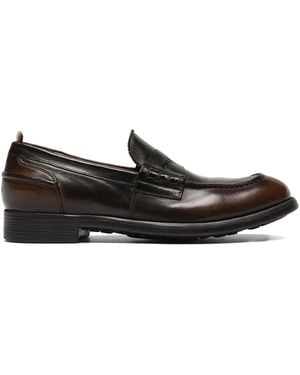 Officine Creative Leather Penny Loafer - Black
