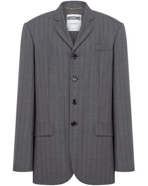 Moschino Pinstriped Blazer - Gray