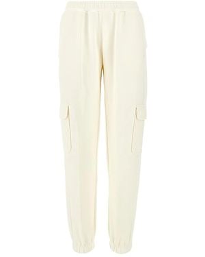 Emporio Armani Elasticated-Waist Cargo Pants - Natural