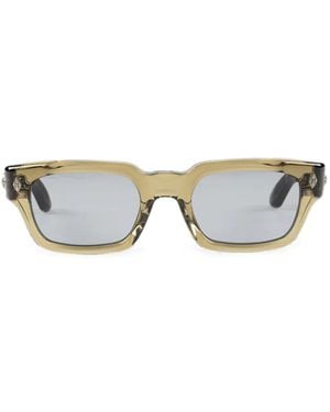Chrome Hearts Miscellanus Rectangle-Frame Sunglasses - Green