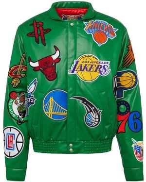 Jeff Hamilton X Nba Collage Jacket - Green