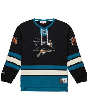 Mitchell & Ness Sweater Met Logo En Veters - Blauw