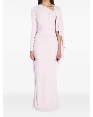 Self-Portrait Long Asymmetrical Dress - Pink
