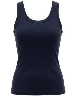 ODEEH Ribbed-Knit Tank Top - Blue