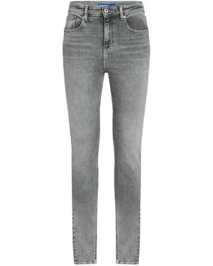 KARL LAGERFELD Button-Fastening Skinny Jeans - Grey