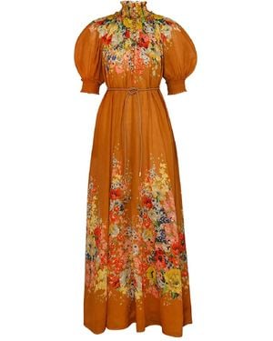 Zimmermann Alight Swing Midi Dress - Orange