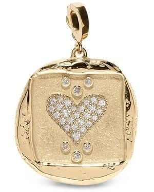 Azlee Pendentif Amour Serti De Diamants - Métallisé