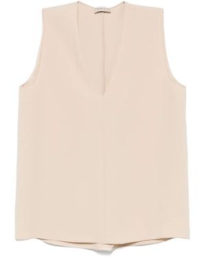 Blanca Vita Top con cuello en V - Neutro