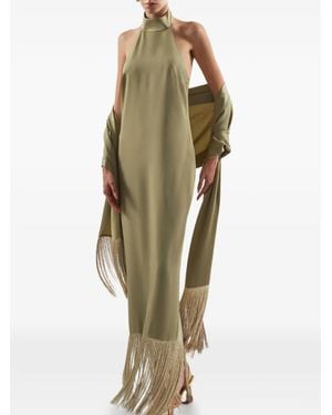 Taller Marmo Zizi Stole Tassel Scarves - Green