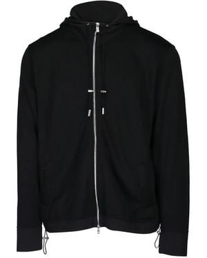 Marco Pescarolo Zip-Up Virgin Wool Hoodie - Black