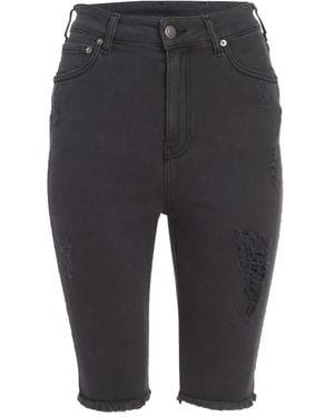 SER.O.YA Maya Distressed-Effect Shorts - Grey