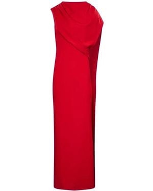 Roland Mouret Robe Longue Drapée À Design Asymétrique - Red