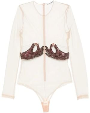 Vivetta Top Con Detalle De Mano - Blanco