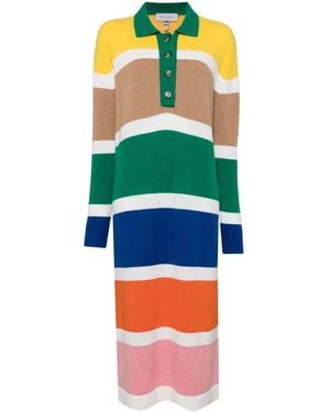 Mira Mikati Vestido tipo polo a rayas - Verde