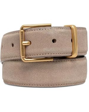 Marc O' Polo Suede-Finish Buckle-Fastening Belt - Natural