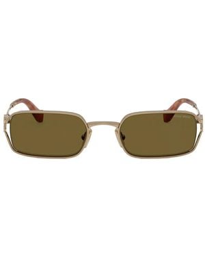 Miu Miu Rectangle-Frame Sunglasses - Green