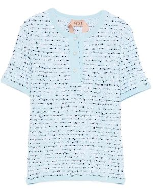 N°21 Top Con Cuello Redondo - Azul