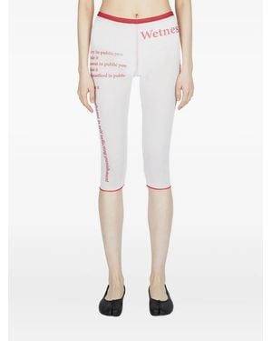 DI PETSA Wet Script Shorts - White