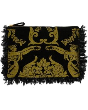La DoubleJ Clutch Mit Cherub-Print - Schwarz