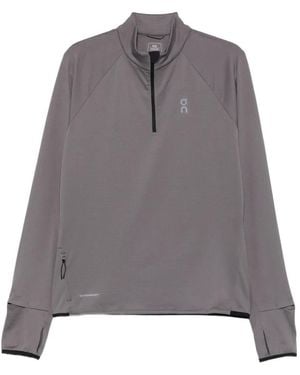On Shoes Climate Quarter-Zip T-Shirt - Grey