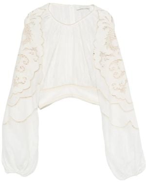Zimmermann Daylight Embroidered Blouse - White