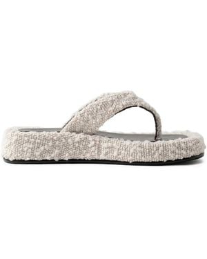 Manière De Voir 40Mm Rosalie Boucle Plaque Flatform Sandals - White